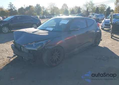 2014 Hyundai Veloster Turbo W/Blue from USA, damaged, VIN KMHTC6AE4EU182427